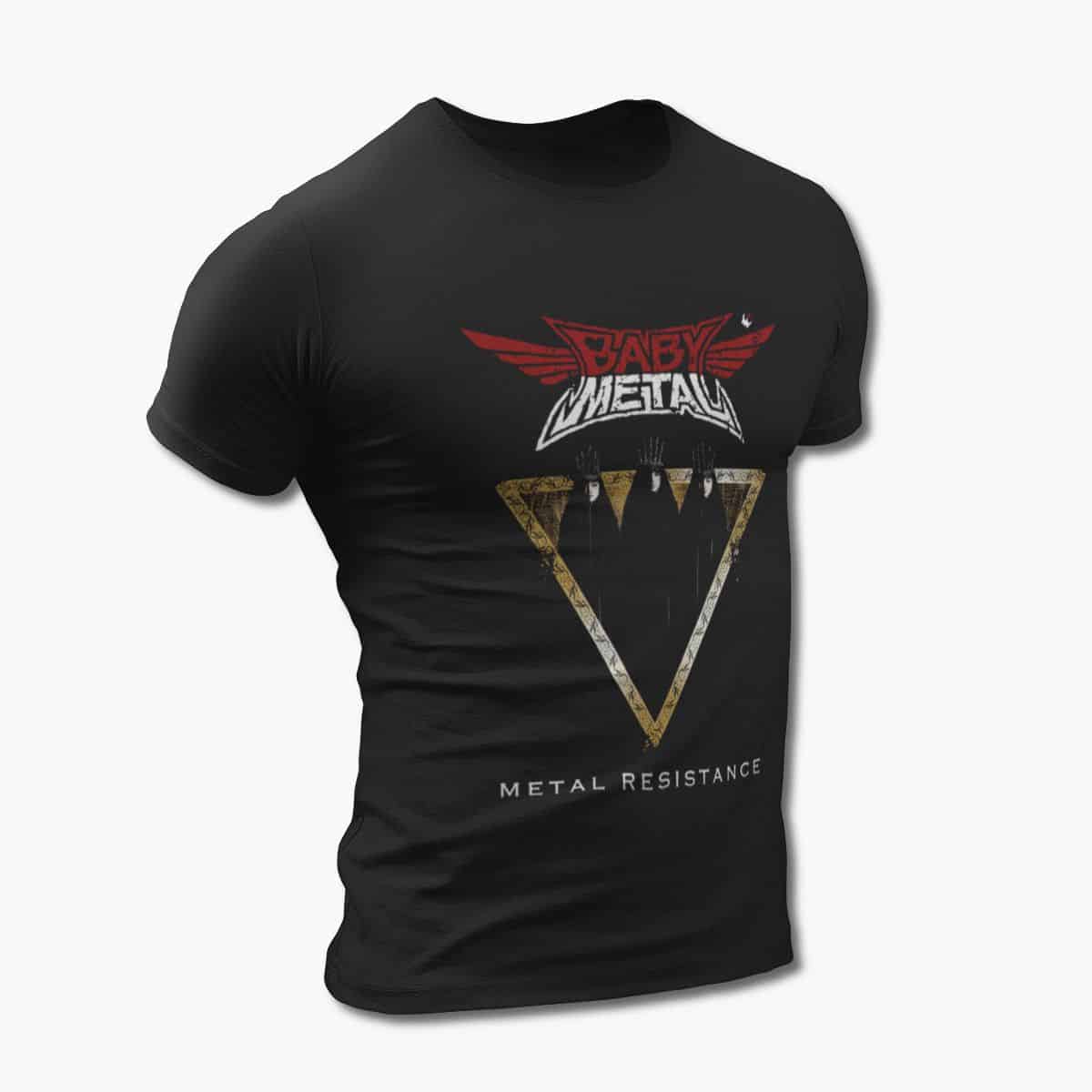 BabyMetal Band T-Shirt, Baby Metal Metal Resistance Black Tee Shirt, Power Metal Merchandise