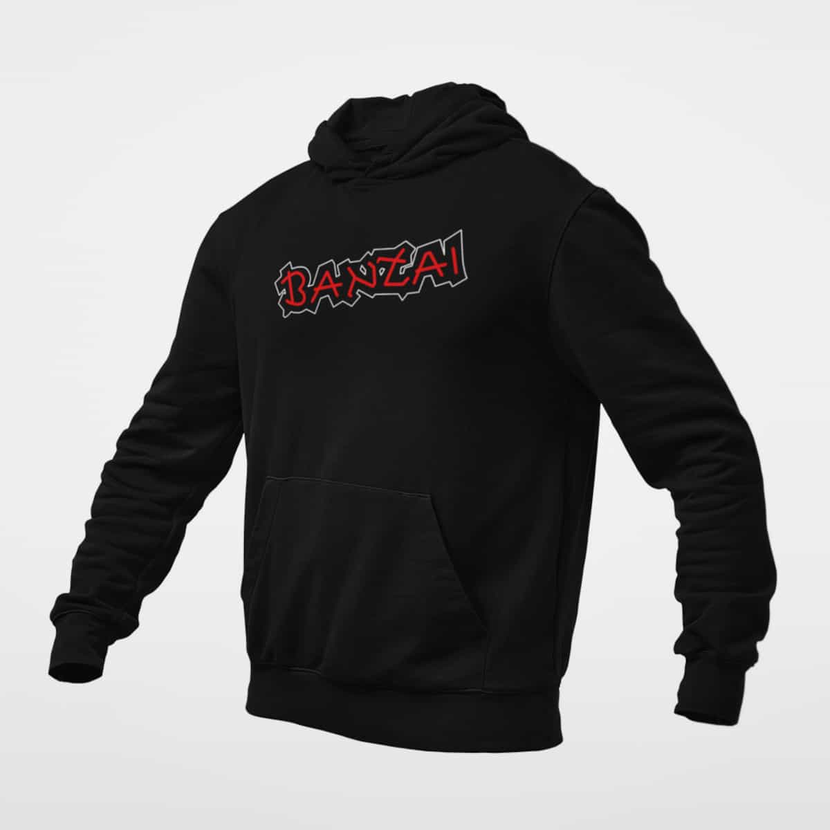 Banzai Hoodie, Banzai Logo Black Hoodie, Hard Rock Merchandise