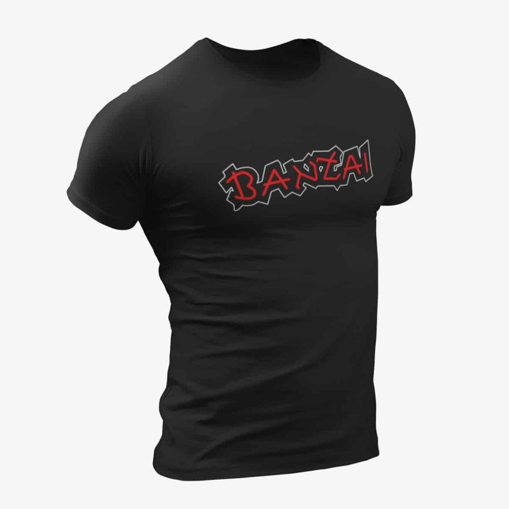Banzai T-Shirt, Banzai Logo Black T-Shirt, Hard Rock Merchandise