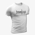 Baphomets Blood T-Shirt, Baphomet’s Blood Logo White Tee Shirt, Speed Metal Merchandise