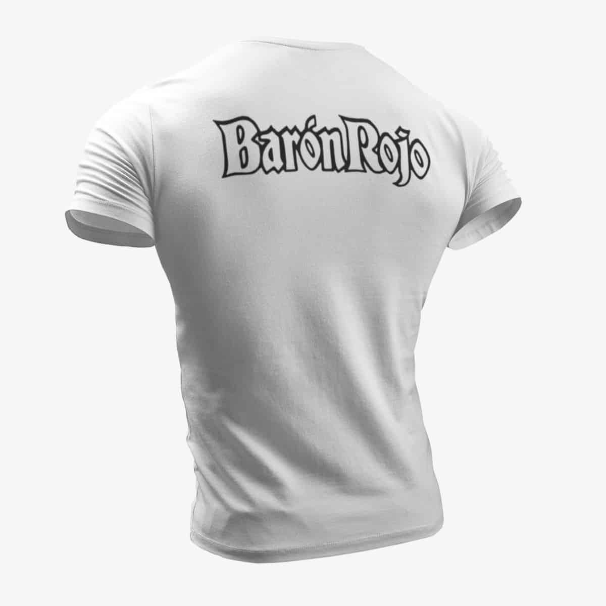 Barón Rojo T-Shirt, Baron Rojo Logo White T-Shirt, Hard Rock Merchandise