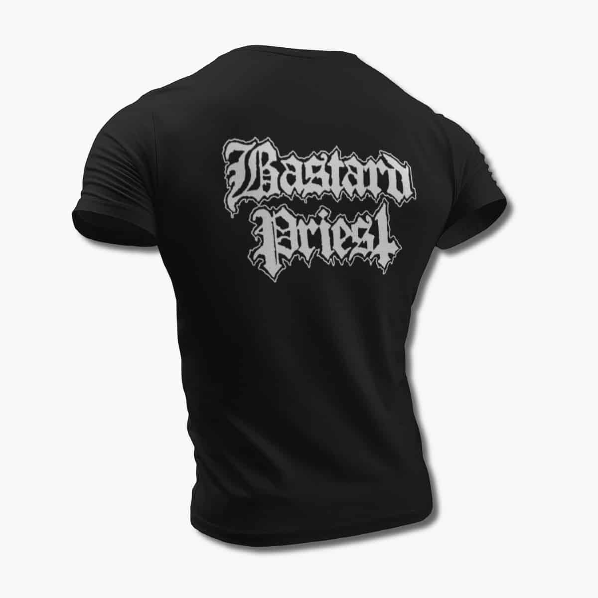 Bastard Priest Band T-Shirt, Bastard Priest Logo Black Tee Shirt, Death Metal Merchandise