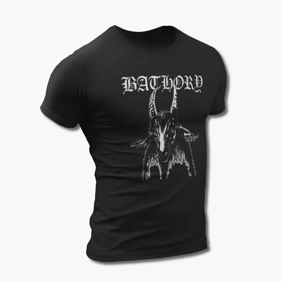 Bathory Band T-Shirt, Bathory Cover Black Tee Shirt, Viking Metal Merchandise