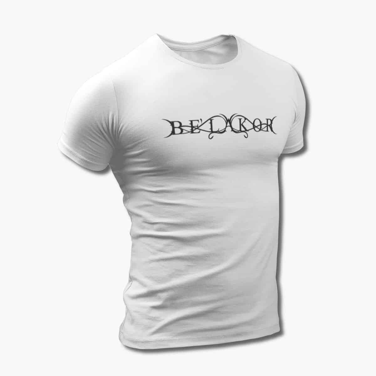 Be’lakor Band T-Shirt, Belakor Logo White Tee Shirt, Melodic Death Metal Merchandise