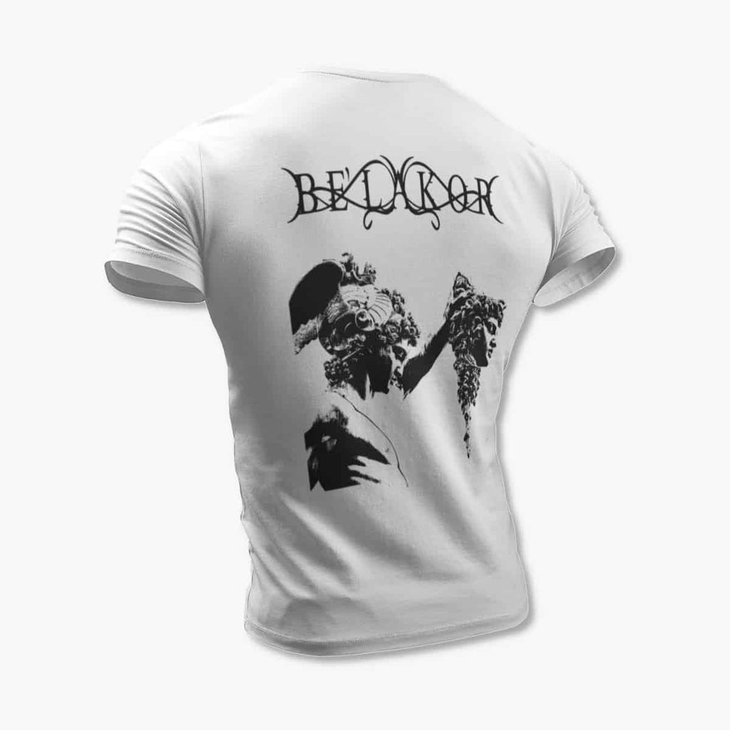Belakor T-Shirt, Be’lakor Stones Reach White Tee Shirt, Melodic Death Metal Merchandise