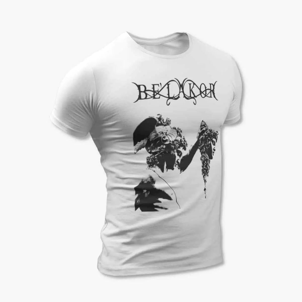 Belakor T-Shirt, Be’lakor Stones Reach White Tee Shirt, Melodic Death Metal Merchandise