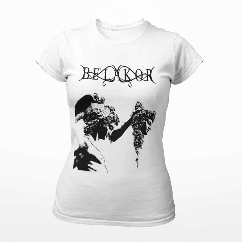 Belakor T-Shirt, Be’lakor Stones Reach White Tee Shirt, Melodic Death Metal Merchandise