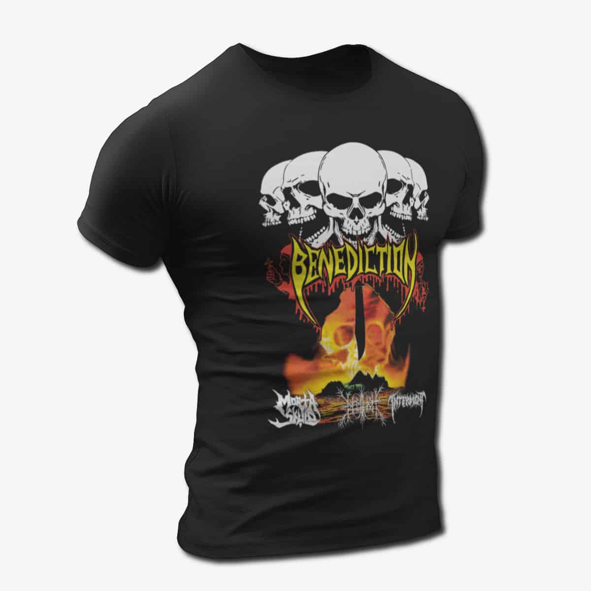Benediction Band T-Shirt, Benediction Concert Artwork Tee Shirt, Death Metal Merch