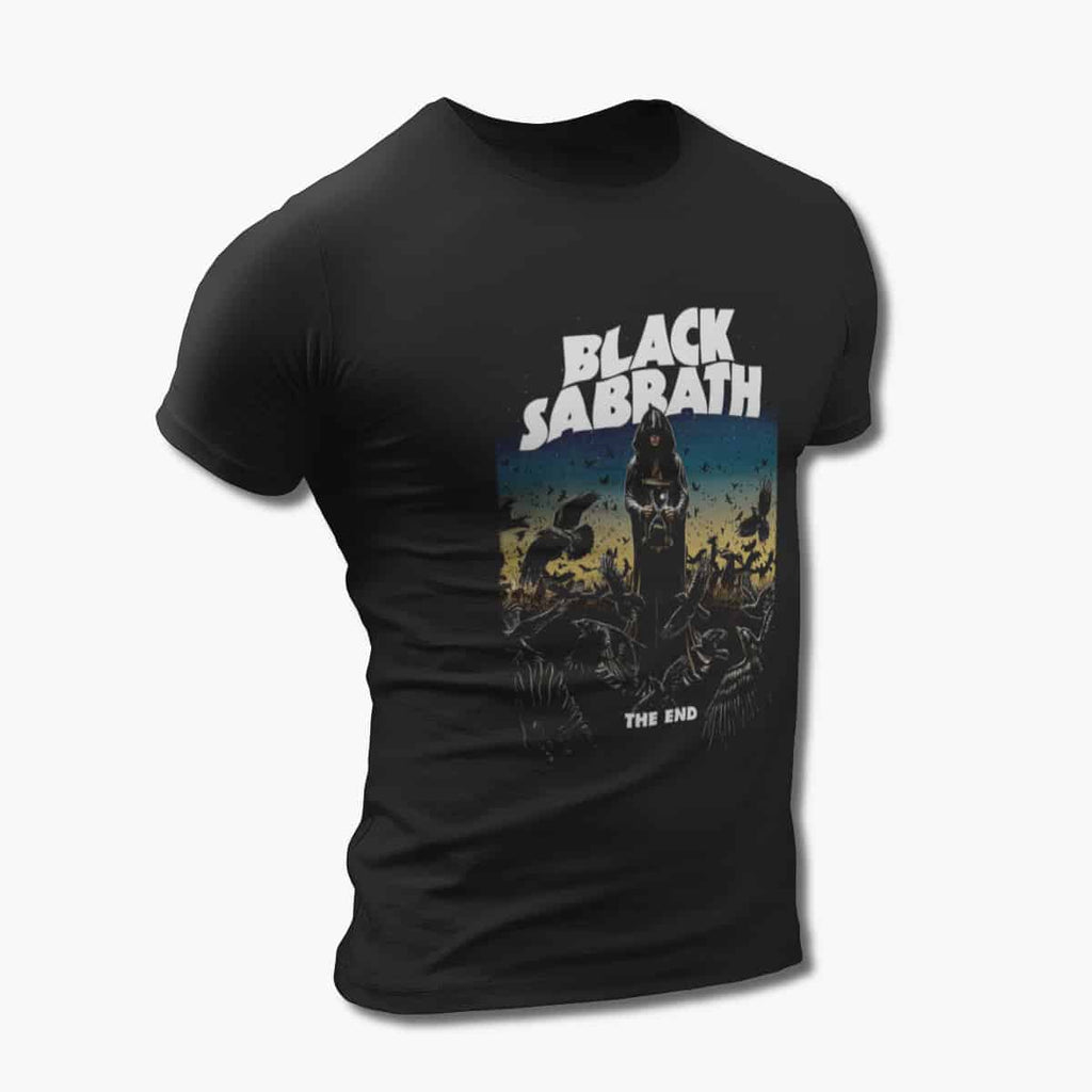 Black Sabbath Band T-Shirt, Black Sabbath The End World Tour Artwork Black Tee Shirt, Heavy Metal Merchandise