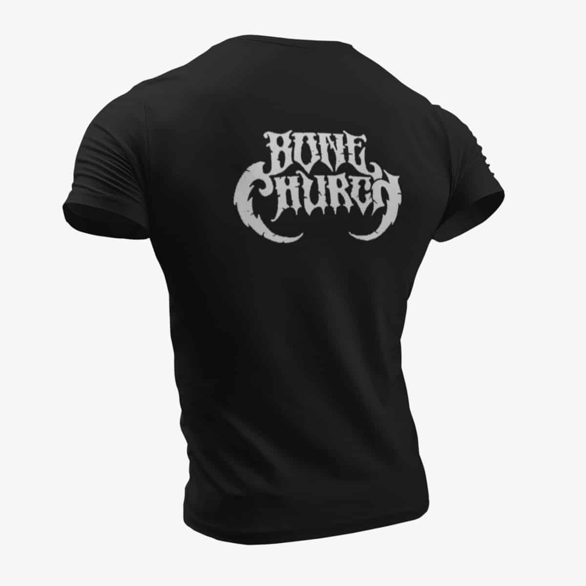 Bone Church T-Shirt, Bone Church Logo Black T-Shirt, Stoner Metal Merchandise