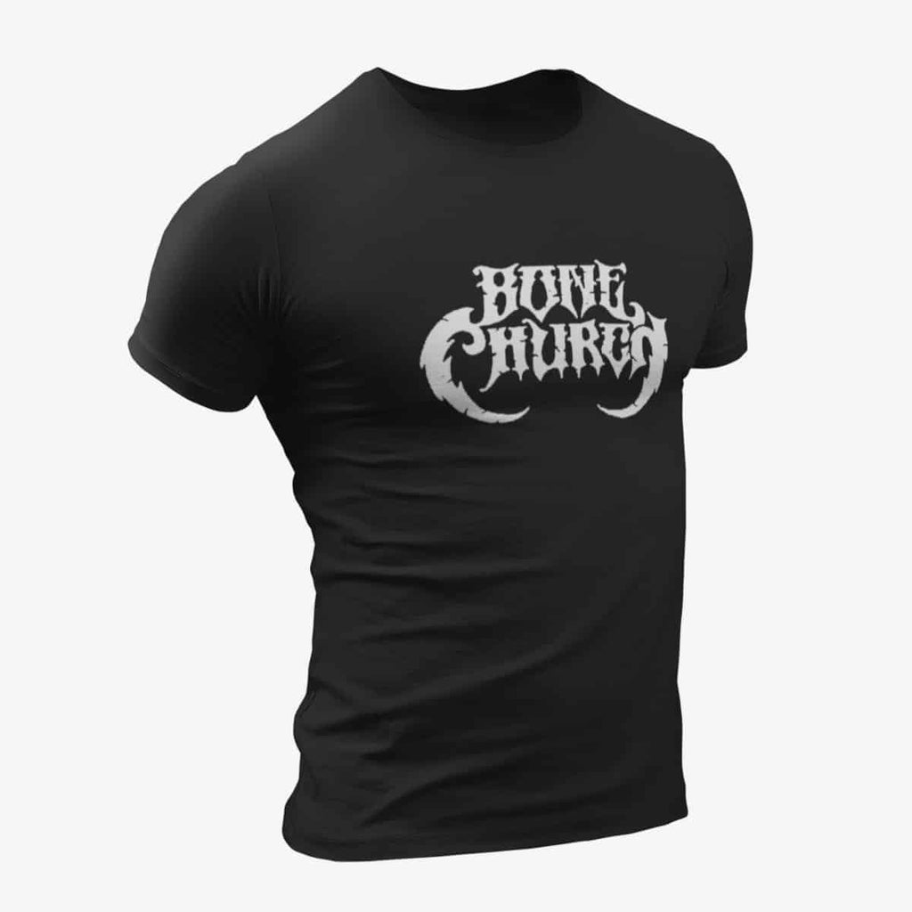 Bone Church T-Shirt, Bone Church Logo Black T-Shirt, Stoner Metal Merchandise