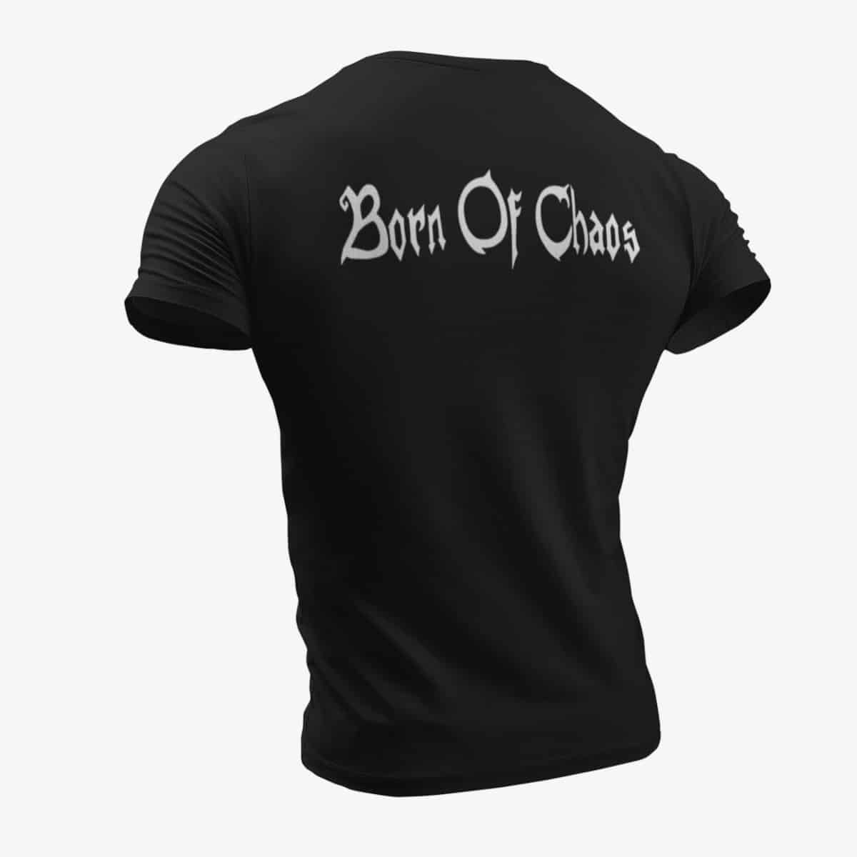 Born of Chaos T-Shirt, Born of Chaos Logo Black T-Shirt, Viking Metal Merchandise