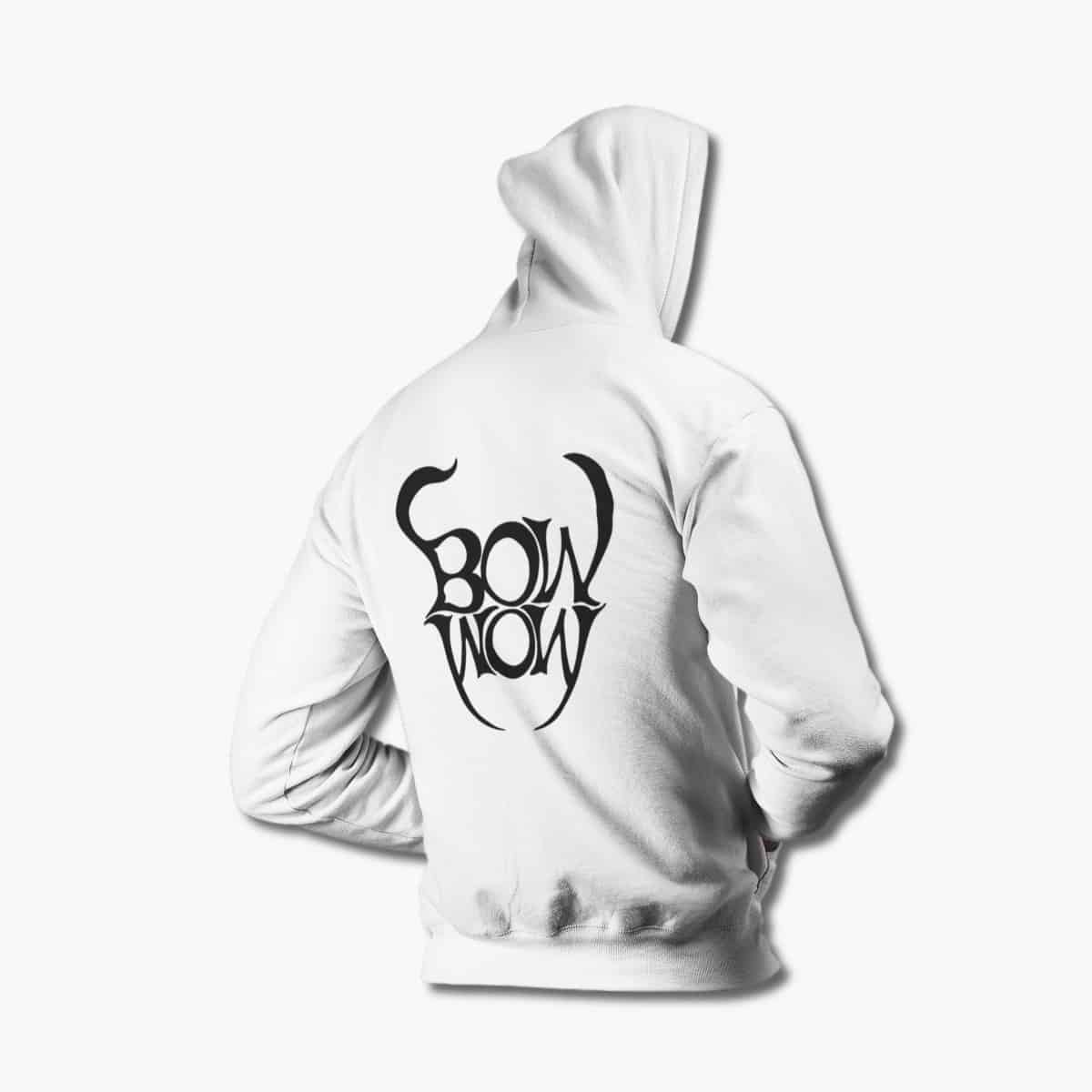Bow Wow Hoodie, Bow Wow Logo White Hoodie, Heavy Metal Merchandise