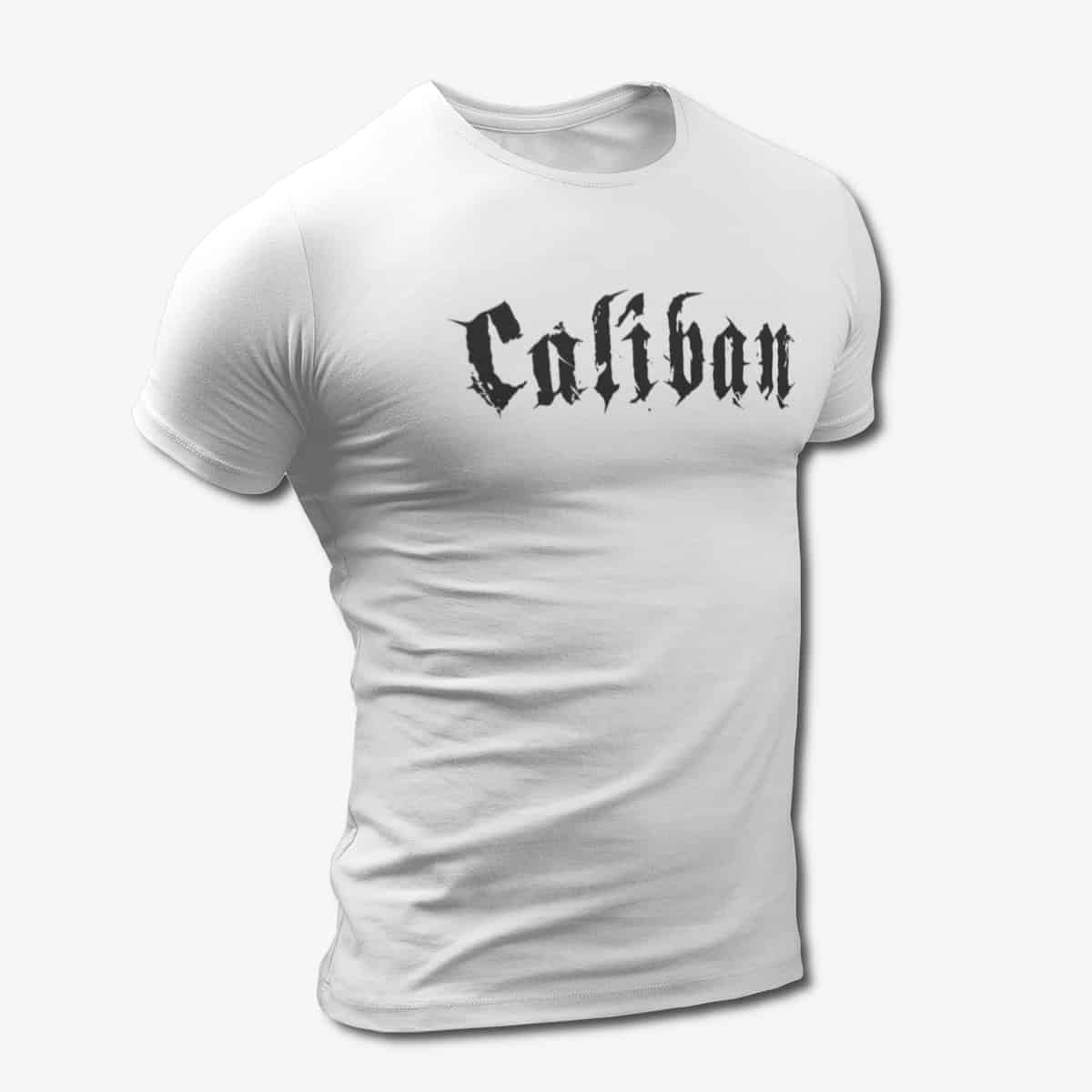 Caliban T-Shirt, Caliban Band Old Logo White Tee Shirt, Metalcore Merchandise