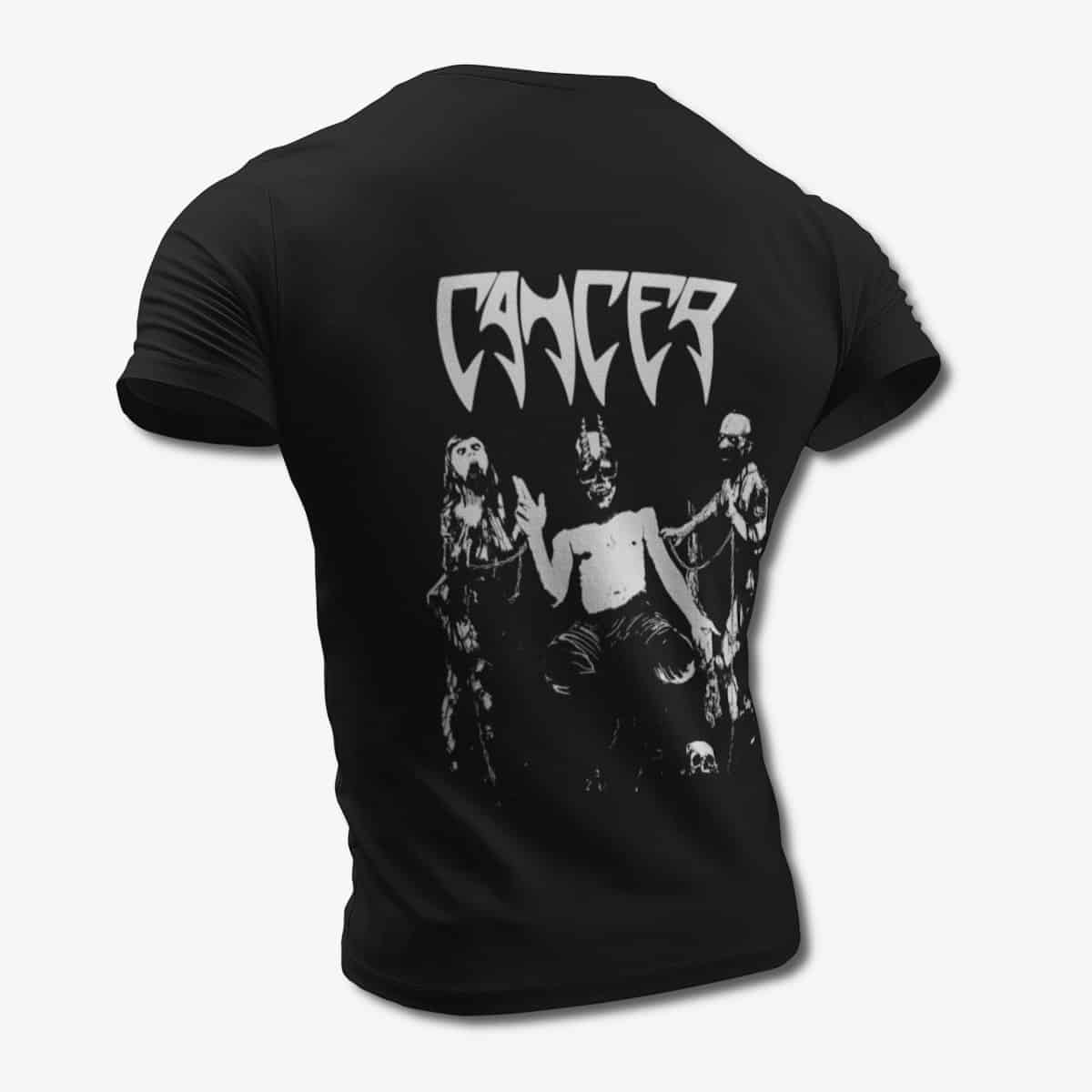 Cancer T-Shirt, Cancer Shadow Gripped Black Tee Shirt, Death Metal Merchandise
