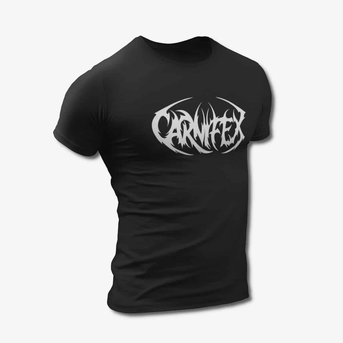Carnifex T-Shirt, Carnifex Band Logo Black Tee Shirt, Deathcore Merchandise