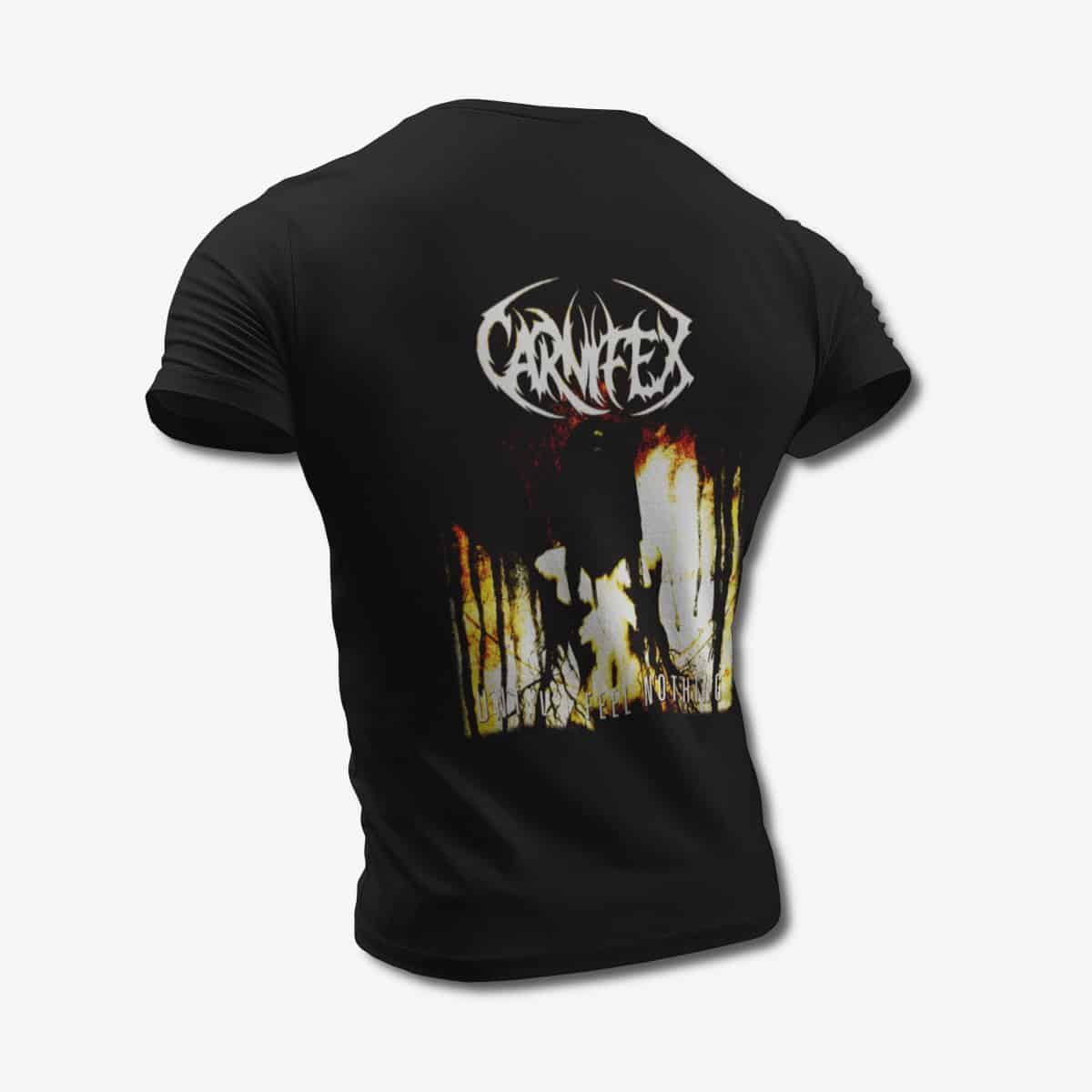 Carnifex T-Shirt, Carnifex Until I Feel Nothing Black Tee Shirt, Deathcore Merchandise