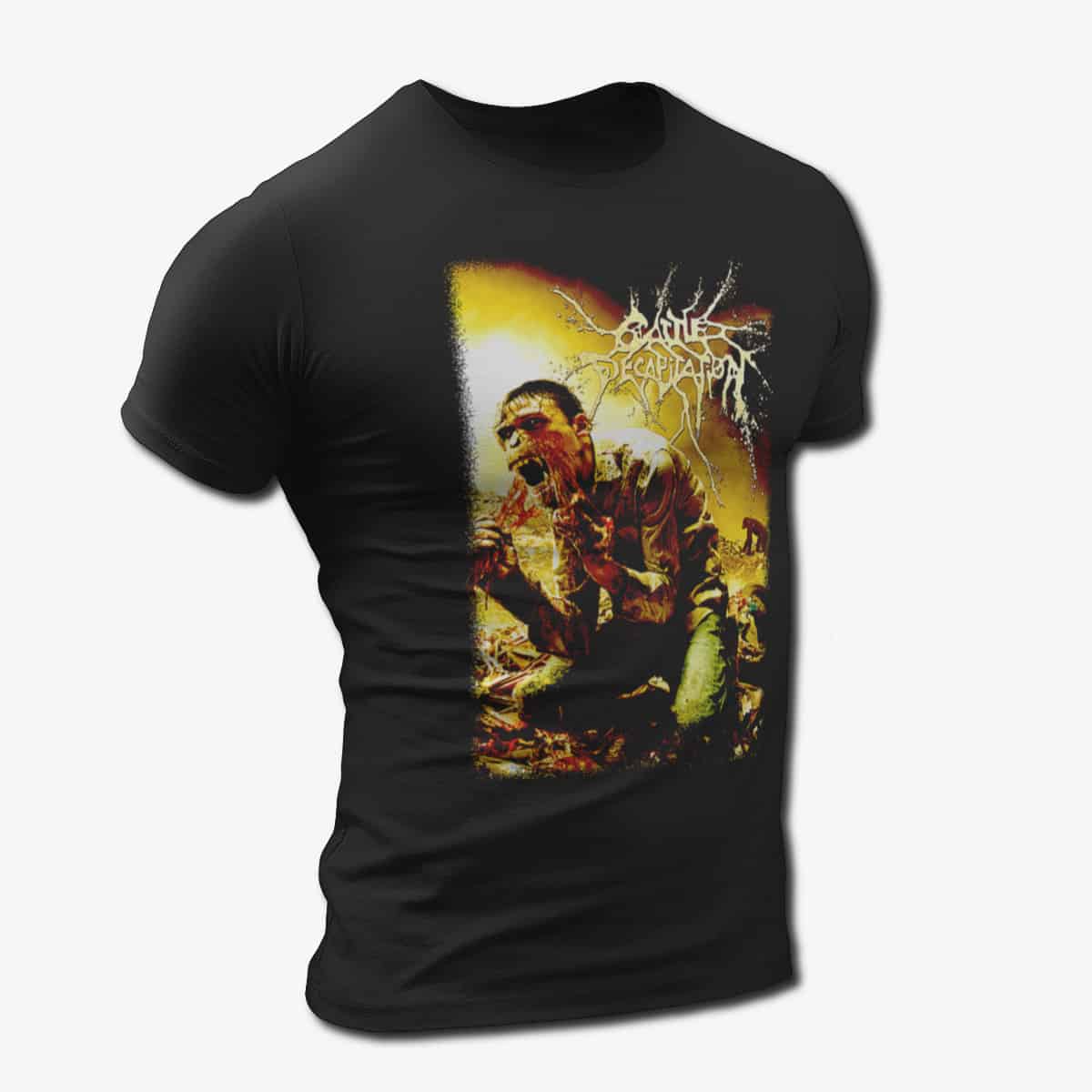 Cattle Decapitation Band T-Shirt, Cattle Decapitation Monolith of Inhumanity Artwork Tee Shirt, Progressive Death Metal Merch