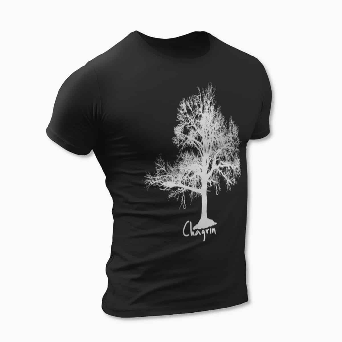Chagrin Band Black T-Shirt, Black Metal Merchandise