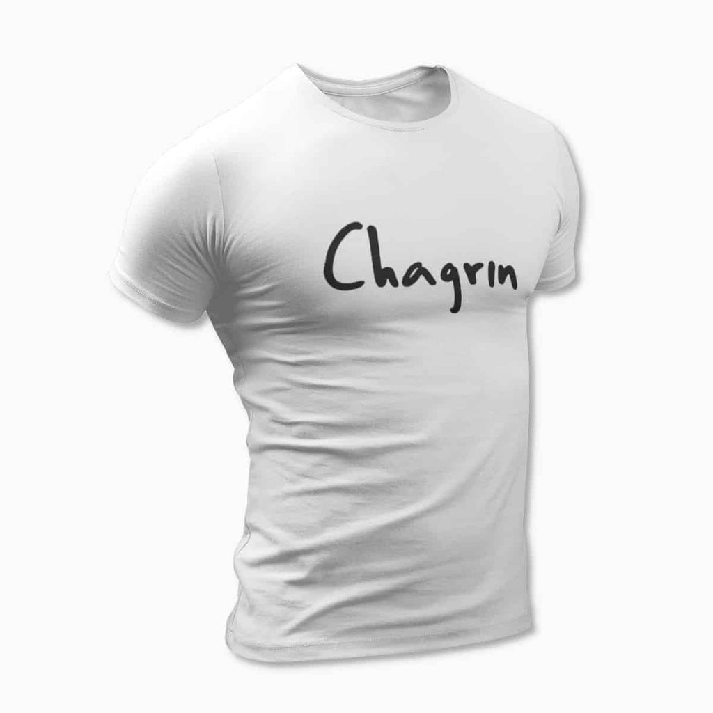 Chagrin Band Logo White T-Shirt, Black Metal Merchandise