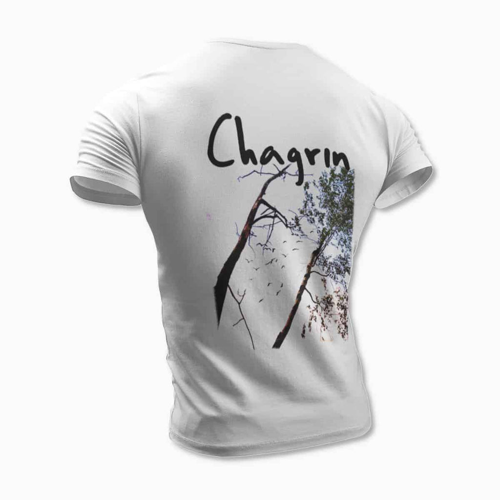 Chagrin Cold Emptiness White T-Shirt, Black Metal Merchandise