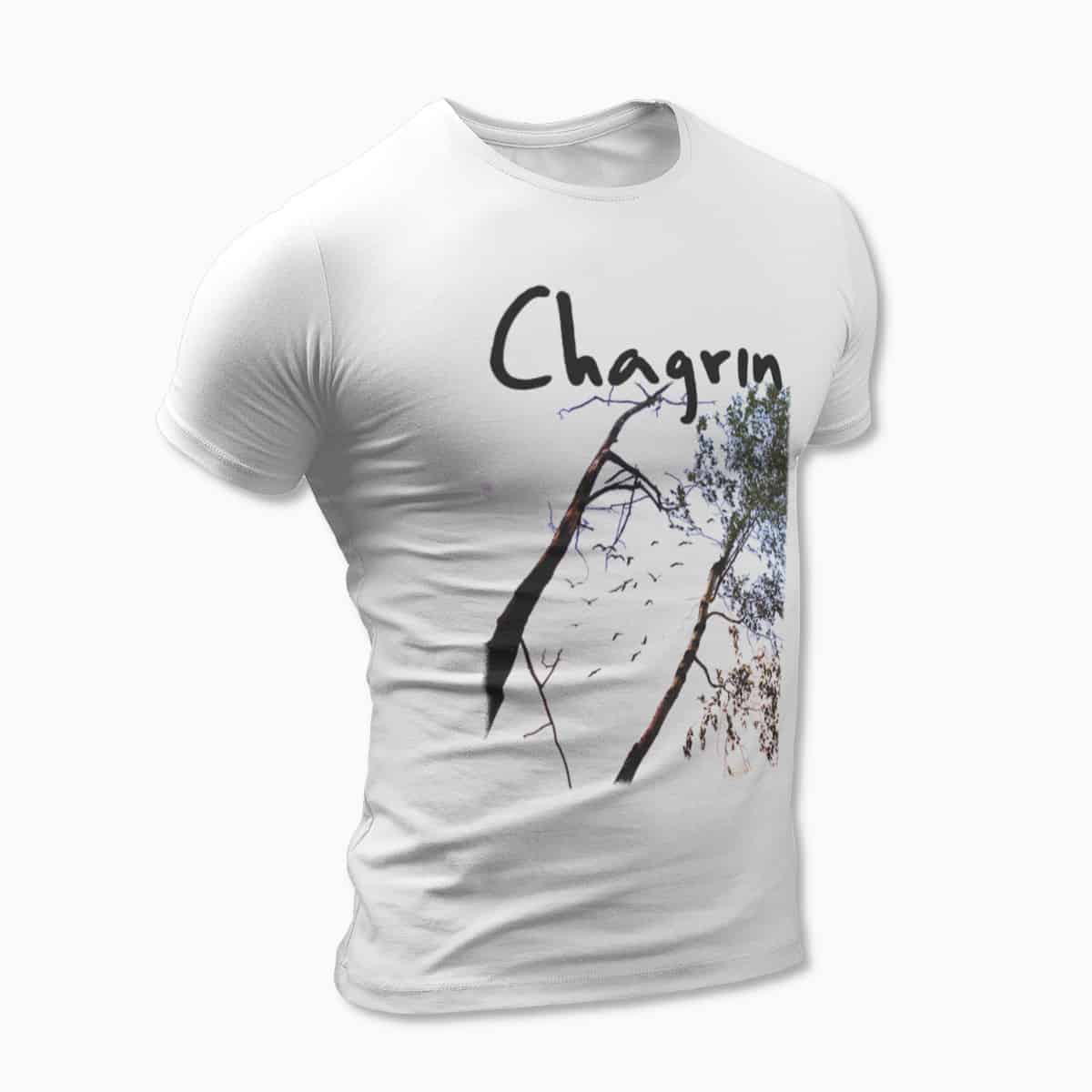 Chagrin Cold Emptiness White T-Shirt, Black Metal Merchandise