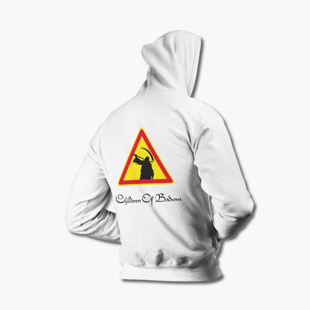 Children of Bodom Zip Hoodie, Children of Bodom Chaos Ridden Years White Zipper Hoodie, Melodic Death Metal Merchandise