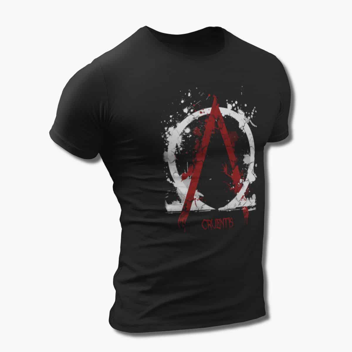 Cruentis Band T-Shirt, Cruentis Alpha and Omega Artwork Black Tee Shirt, Progressive Metal, Post-Black Metal Merchandise
