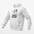 Daft Punk Hoodie, Daft Punk Artwork White Hoodie, Electronic Rock Merchandise