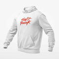 Daft Punk Hoodie, Daft Punk Logo White Hoodie, Electronic Rock Merchandise