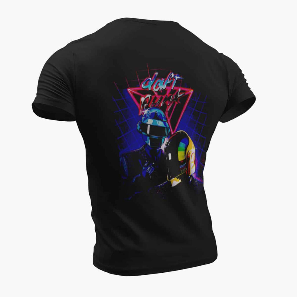 Daft Punk T-Shirt, Daft Punk Artwork Black T-Shirt, Electronic Rock Merchandise