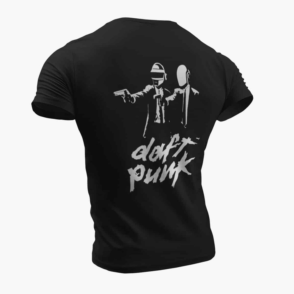 Daft Punk T-Shirt, Daft Punk Artwork Black T-Shirt, Electronic Rock Merchandise