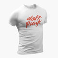 Daft Punk T-Shirt, Daft Punk Logo White T-Shirt, Electronic Rock Merchandise
