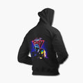 Daft Punk Zip Hoodie, Daft Punk Artwork Black Zipper Hoodie, Electronic Rock Merchandise
