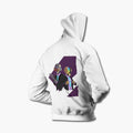 Daft Punk Zip Hoodie, Daft Punk Artwork White Zipper Hoodie, Electronic Rock Merchandise