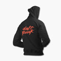 Daft Punk Zip Hoodie, Daft Punk Logo Black Zipper Hoodie, Electronic Rock Merchandise
