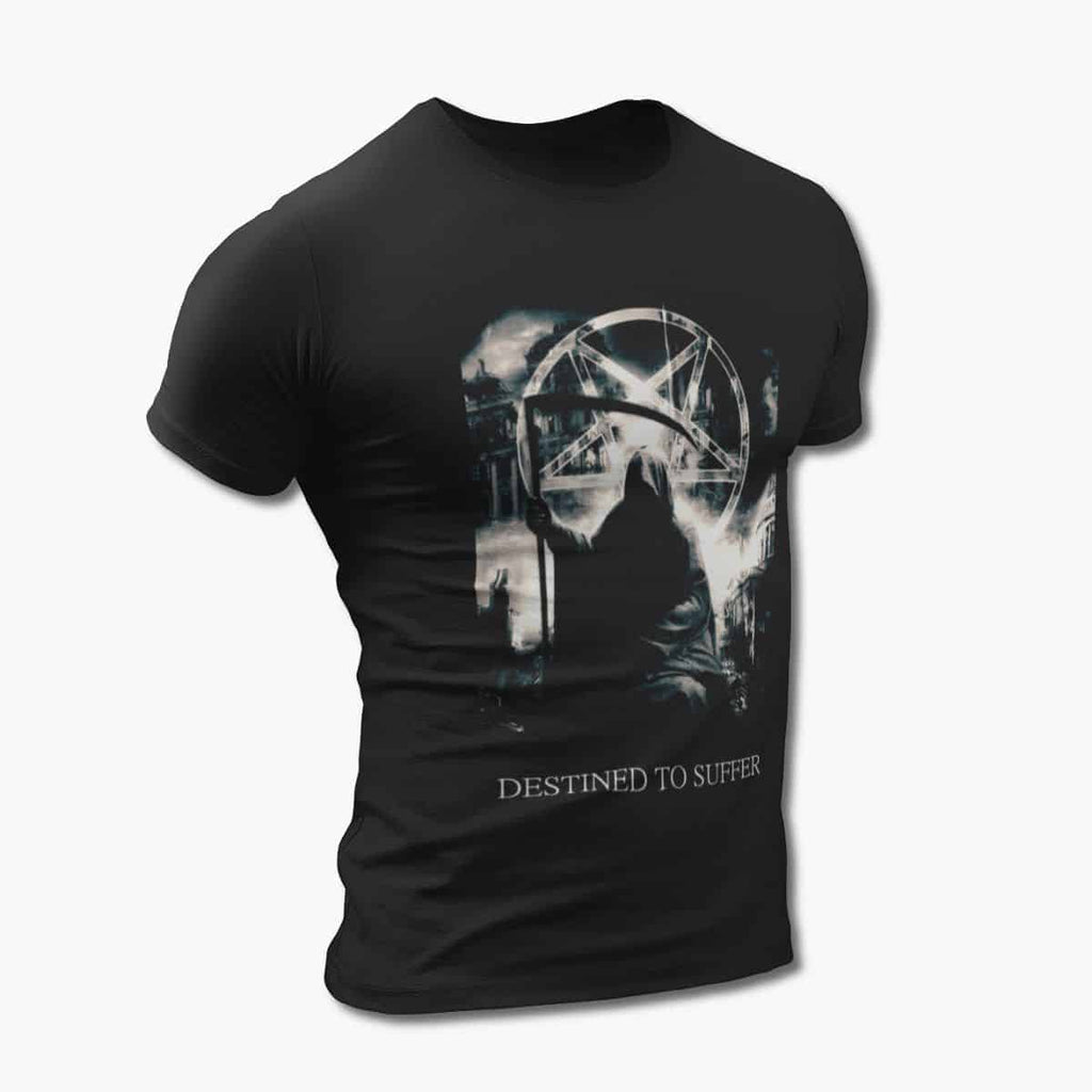 Destined to Suffer Band T-Shirt, Destined to Suffer Artwork Black Tee Shirt, Black Metal Merchandise
