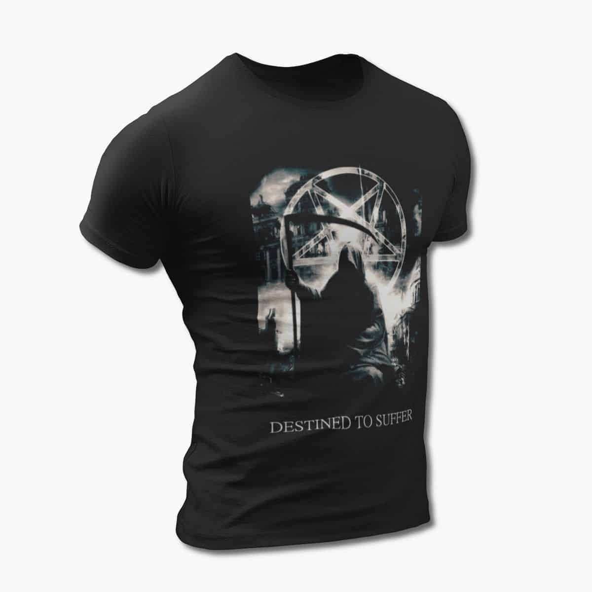 Destined to Suffer Band T-Shirt, Destined to Suffer Artwork Black Tee Shirt, Black Metal Merchandise