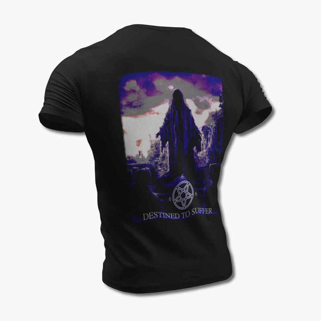 Destined to Suffer Band T-Shirt, Destined to Suffer Artwork Black Tee Shirt, Black Metal Merchandise