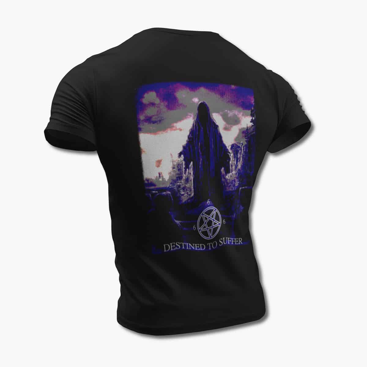 Destined to Suffer Band T-Shirt, Destined to Suffer Artwork Black Tee Shirt, Black Metal Merchandise