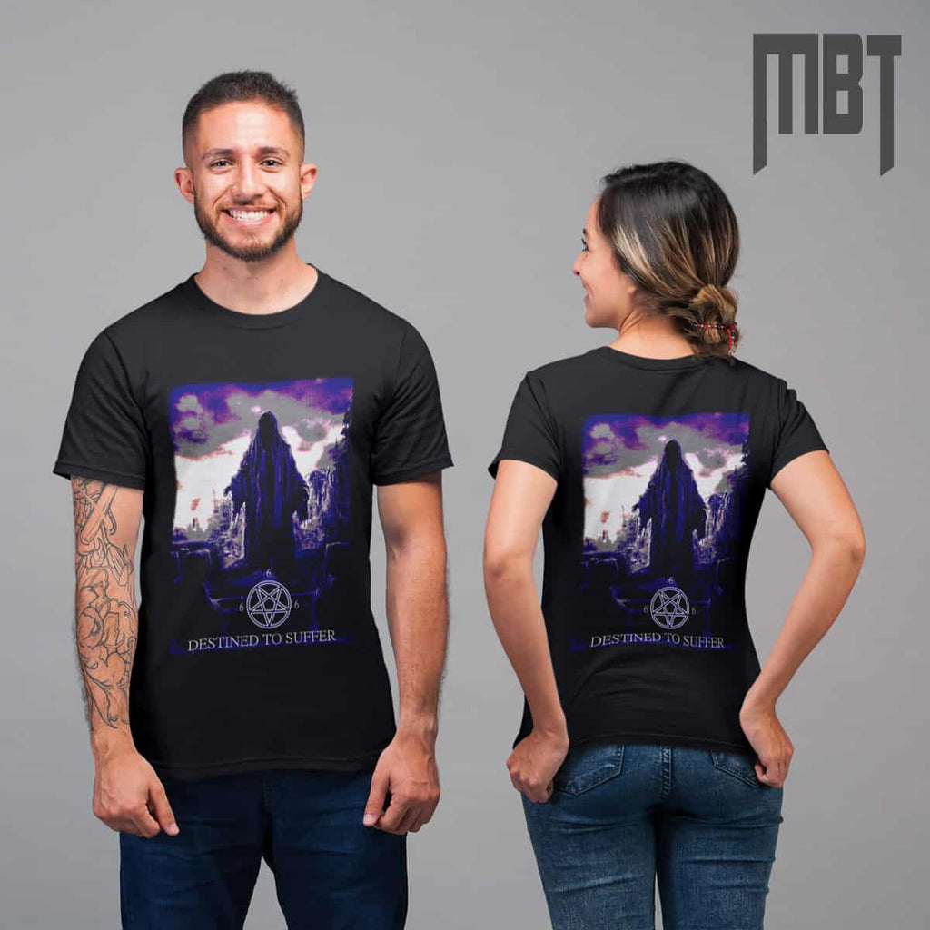 Destined to Suffer Band T-Shirt, Destined to Suffer Artwork Black Tee Shirt, Black Metal Merchandise