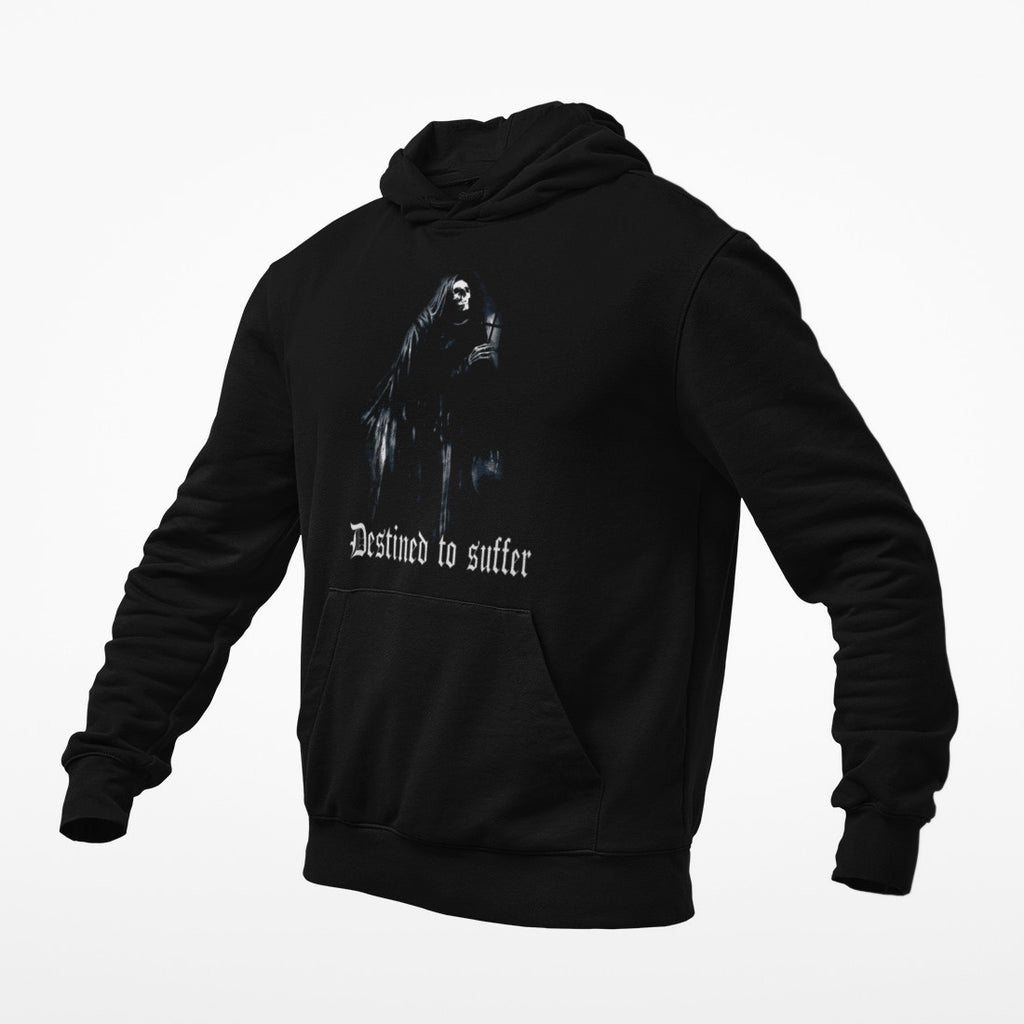 Destined to Suffer Hoodie, Destined to Suffer Artwork Black Sweatshirt