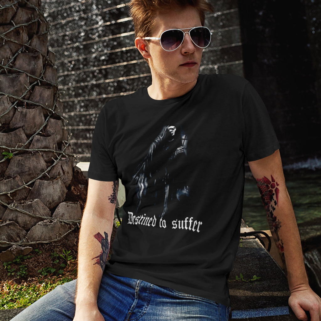Destined to Suffer T-Shirt, Destined to Suffer Artwork Black T-Shirt