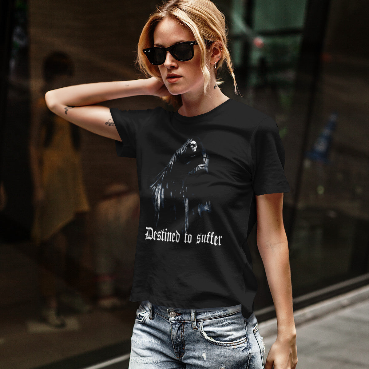 Destined to Suffer T-Shirt, Destined to Suffer Artwork Black T-Shirt