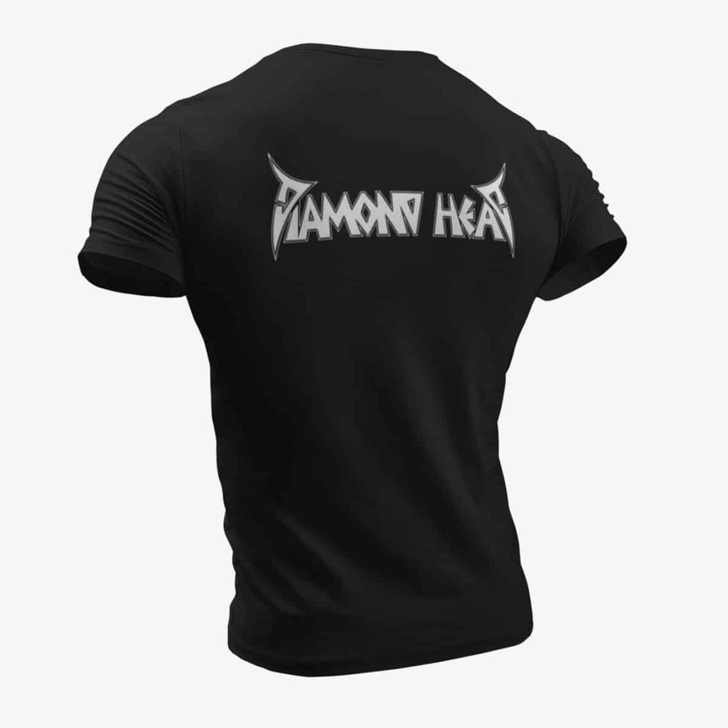 Diamond Head T-Shirt, Diamond Head Logo Black T-Shirt, Hard Rock Merchandise