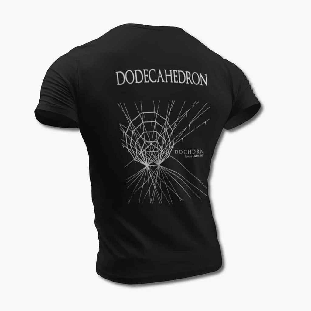 Dodecahedron T-Shirt, Dodecahedron Live in Leiden 2017 Black Tee Shirt, Black Metal Merchandise