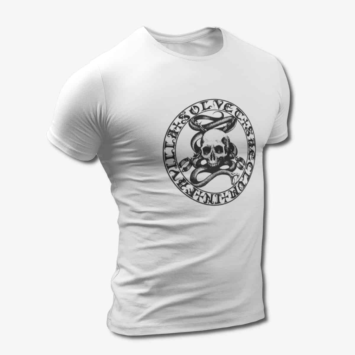 Drastus T-Shirt, Drastus La croix de sang White Tee Shirt, Black Metal Merchandise