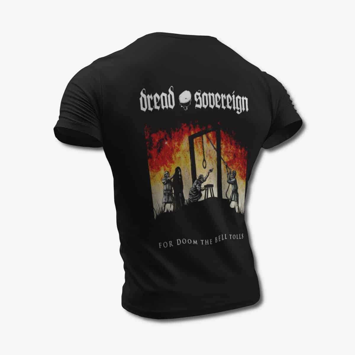 Dread Sovereign T-Shirt, Dread Sovereign For Doom the Bell Tolls Black Tee Shirt, Doom Metal Merchandise