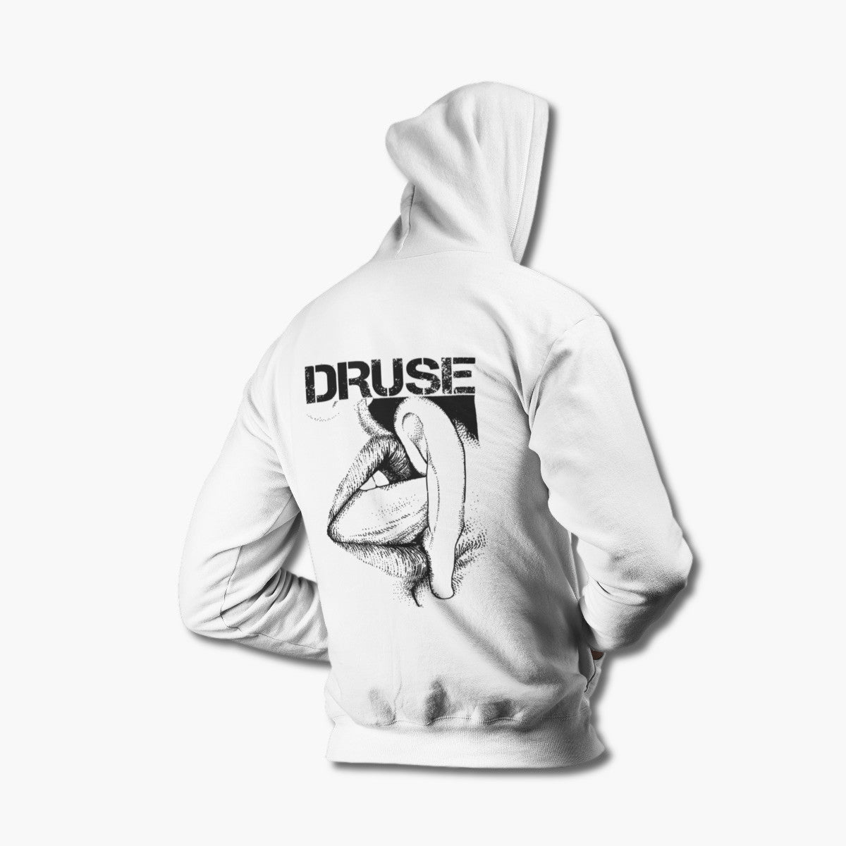 Druse Hoodie, Druse Target Weight White Hoodie