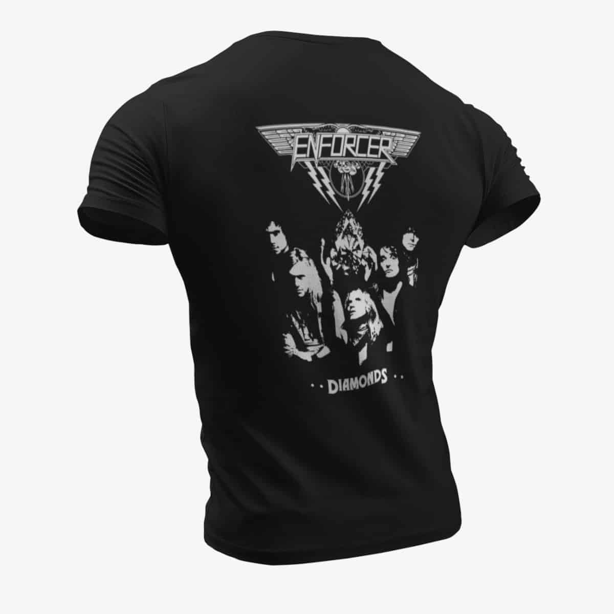 Enforcer T-Shirt, Enforcer Diamonds Black T-Shirt, Speed Metal Merchandise